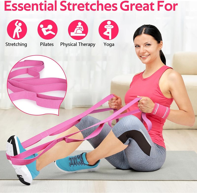 WALITO Home Pilates Kit for Women,Pilates Ring Set with Magic Circle,Resistance Bands,Figure 8 Workout Bands,Mini Ball, Compact Toning Fitness Essentials Starter Set Accessories Gift - Image 5
